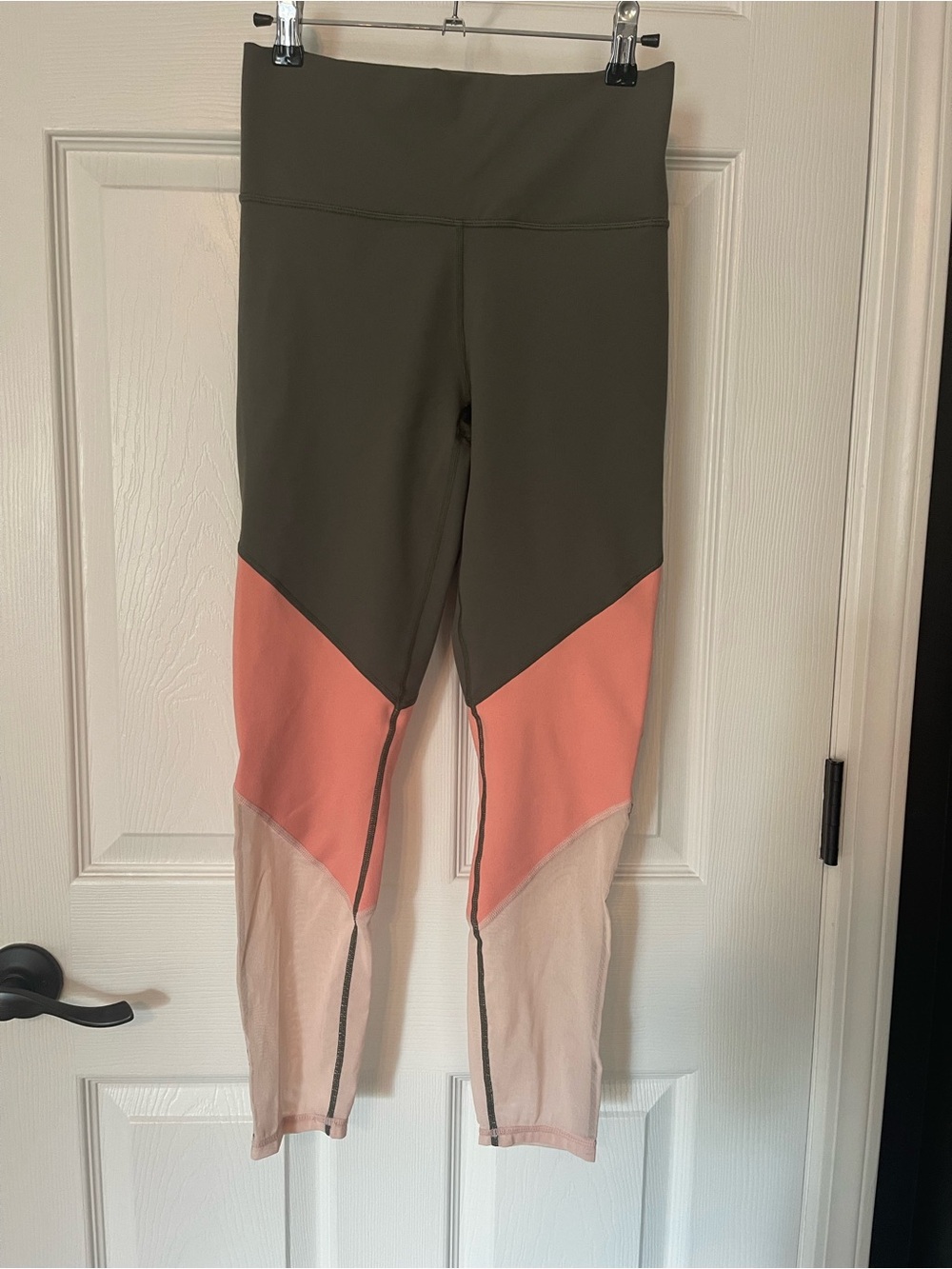 Fabletic Zone High Waisted 7/8 Active Leggings - Safari/Blossom/Pearl